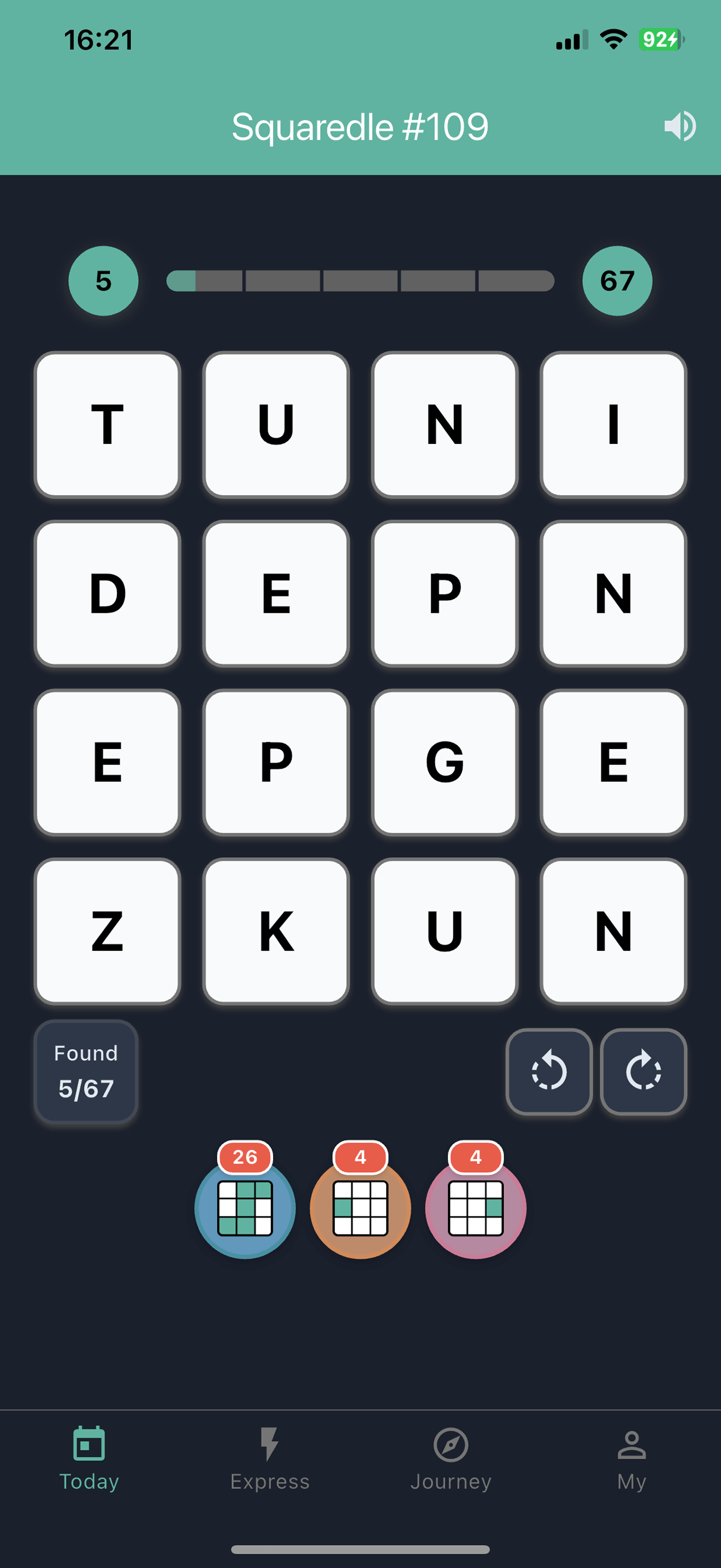 Today Mode Dark