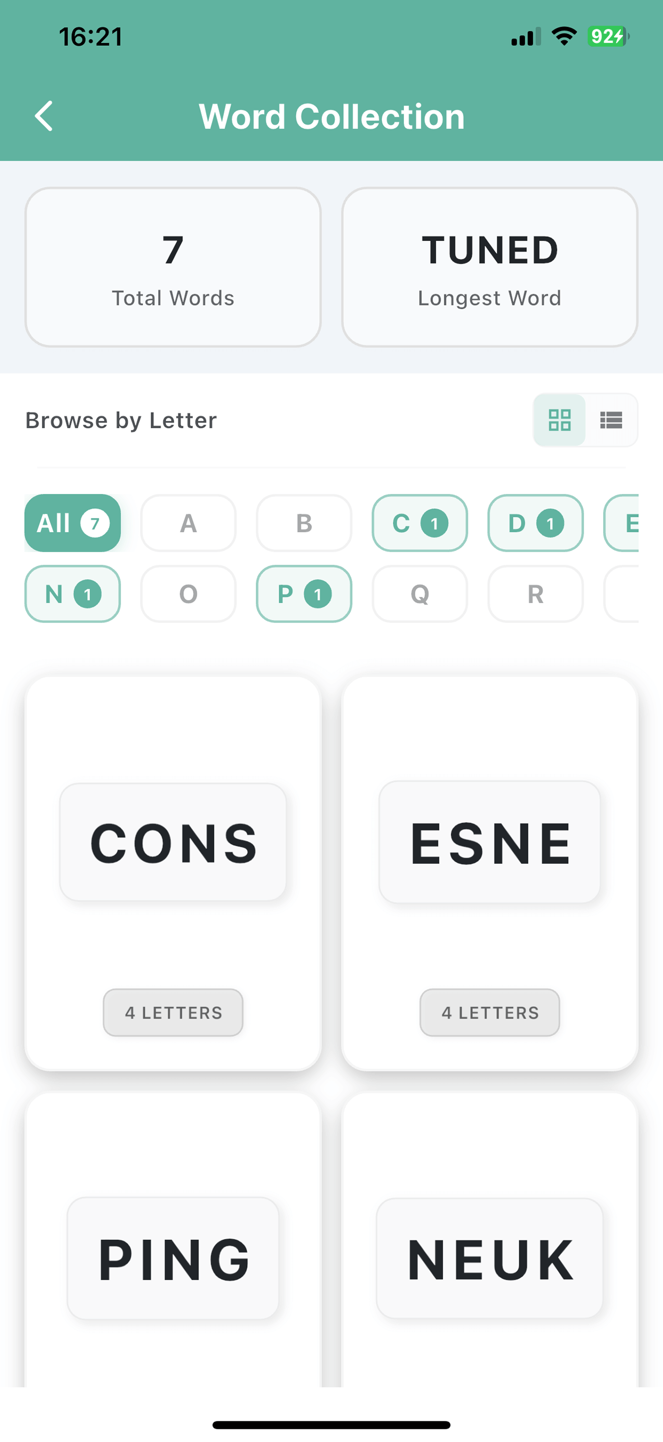 Word Collection